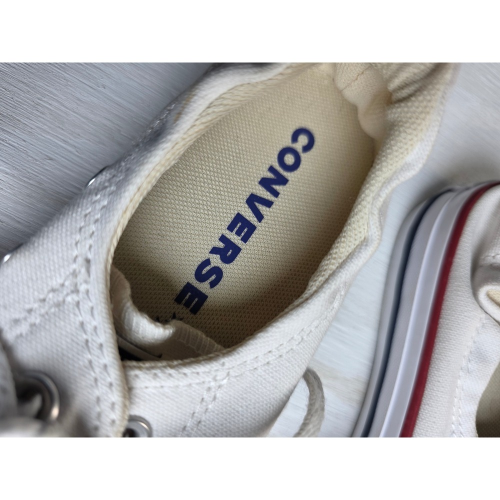 Converse Chuck Taylor All Star Shoreline White Canvas Slip On Sneakers Women 8.5 - Picture 4 of 8